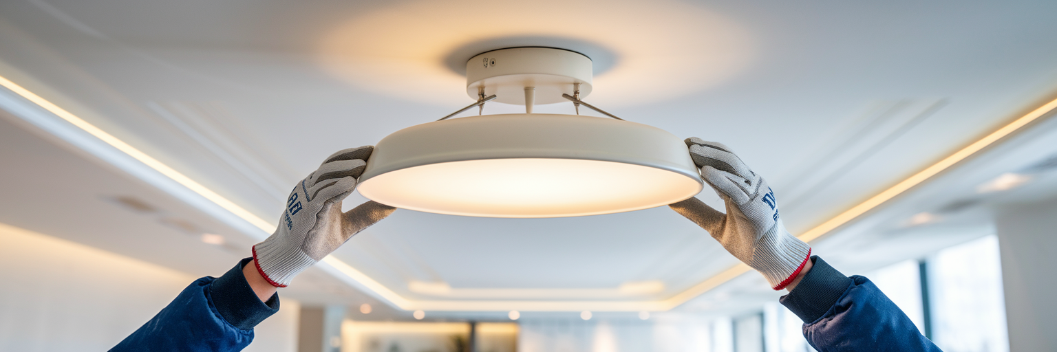 Ceiling light installation – step by step