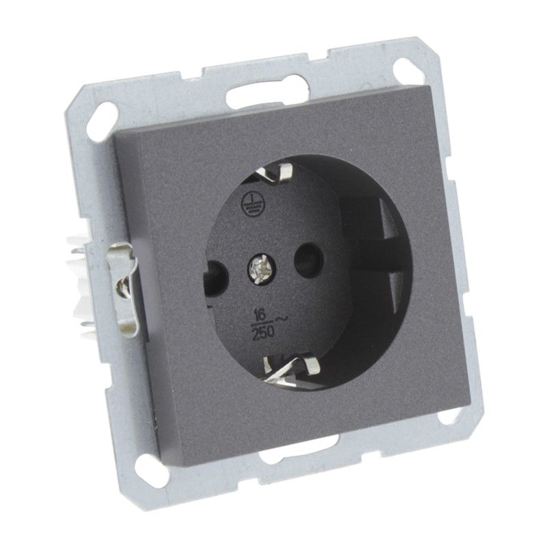 Steckdose einfach schwarz