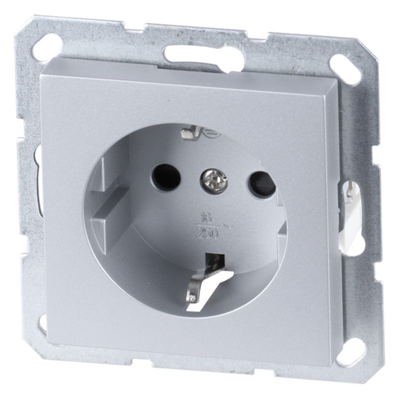 Steckdose einfach grau