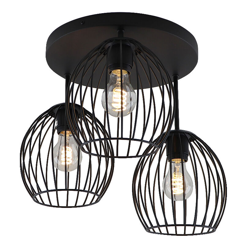 Industriële plafondlamp zwart, Wiro