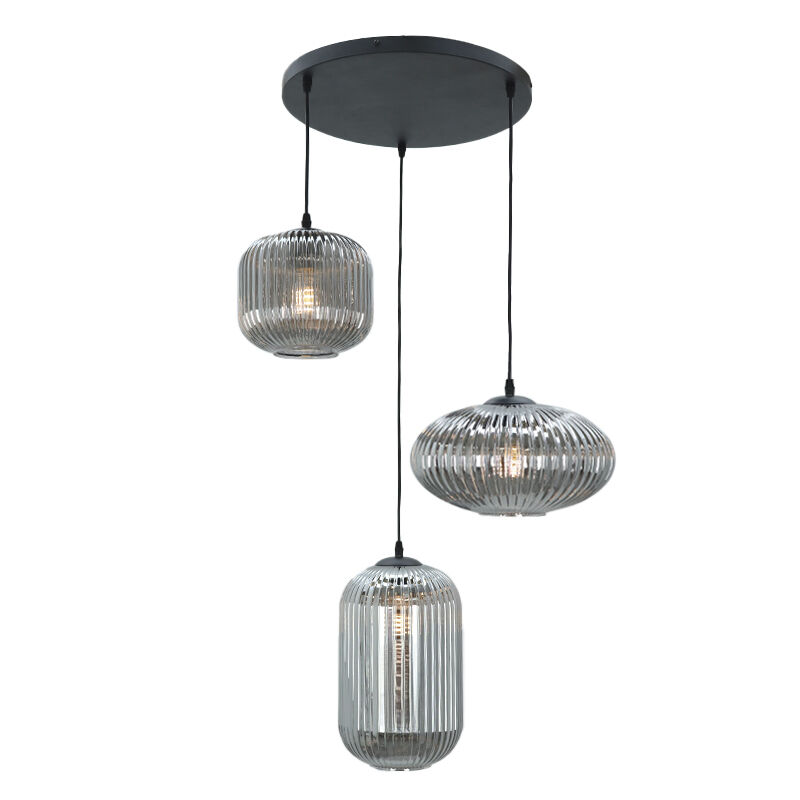 Retro hanglamp grijs, Charlois