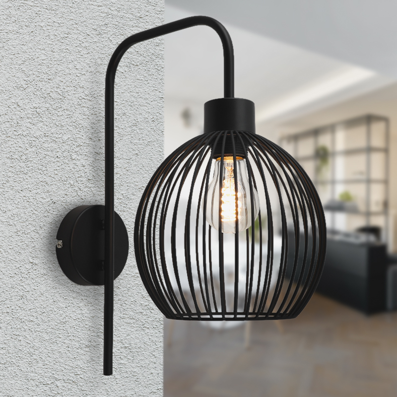 Industriële wandlamp zwart, Wiro