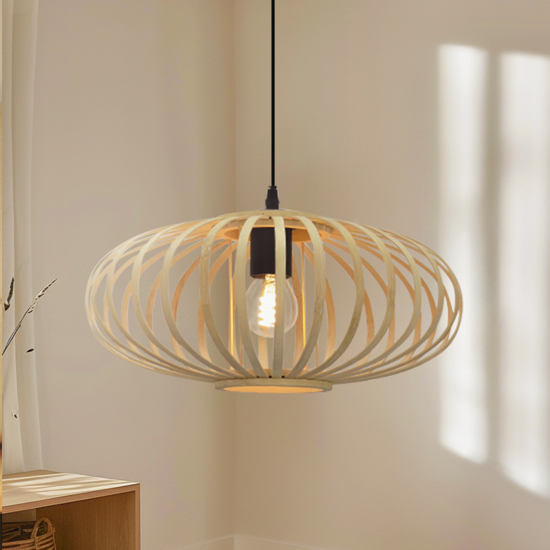Bamboe hanglamp bruin, Lieve