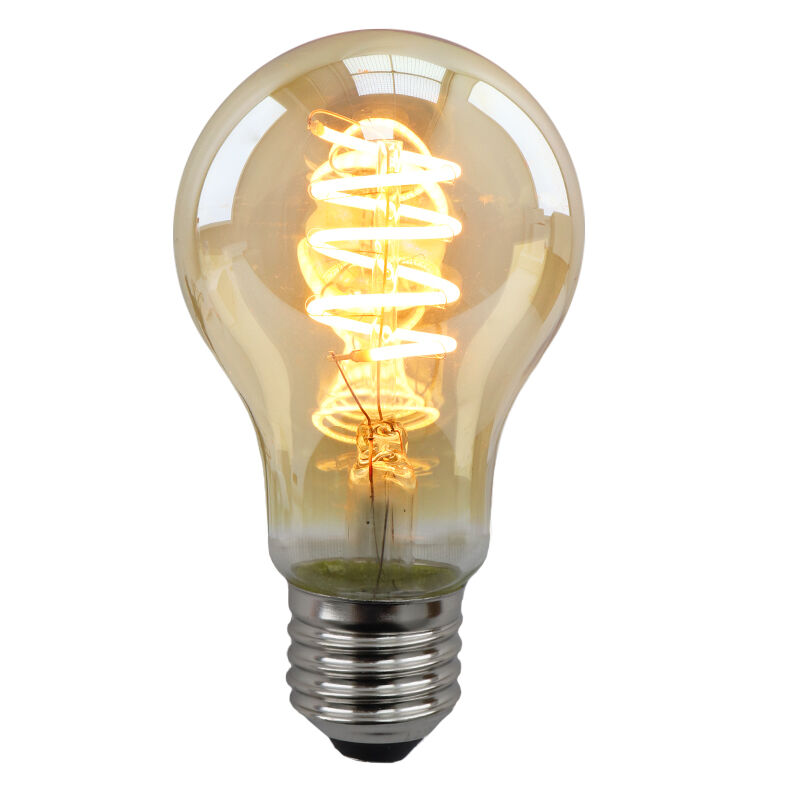 Dimbare Olucia E27 LED lamp, Tuelo, A60, 4W, amber glas, 2200k