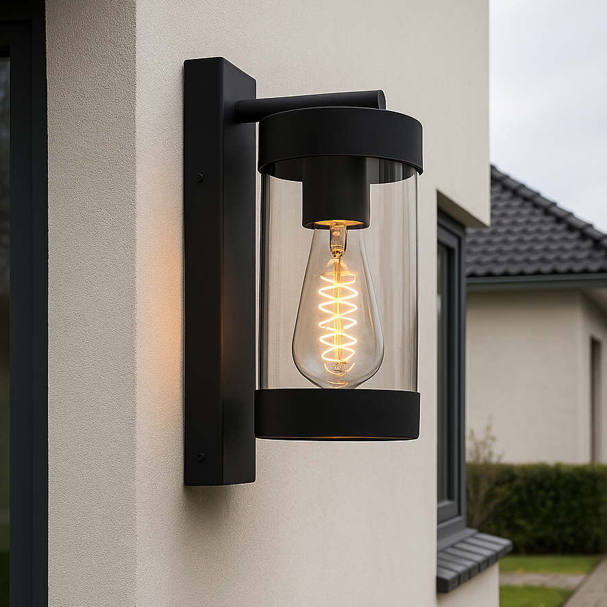 Moderne buitenlamp zwart, Musa, IP44