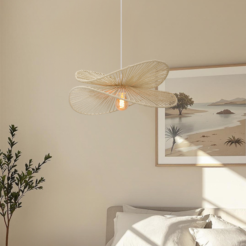 Papieren hanglamp beige, Rosalie