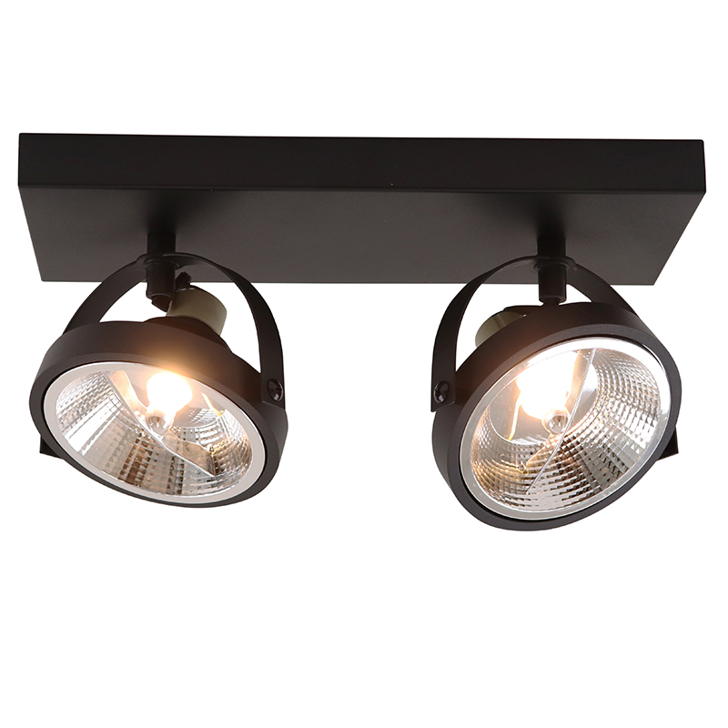 Moderne plafondlamp zwart, Morris