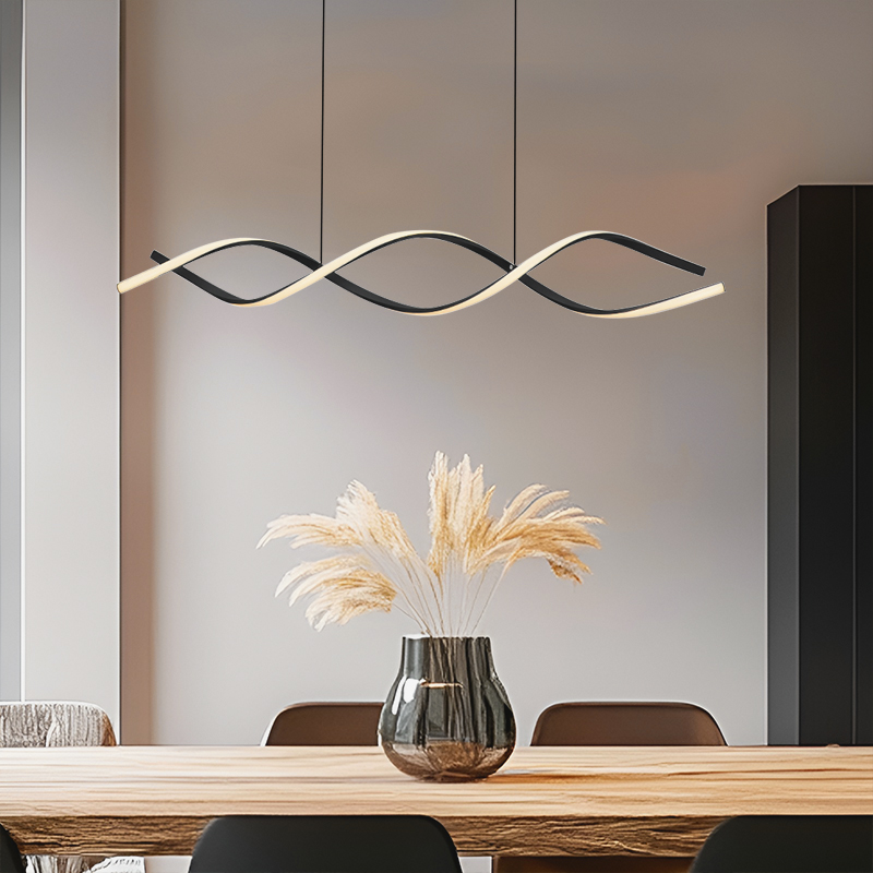 Design hanglamp zwart, Kuno, 45W, 3000K LED, 3-staps dimbaar