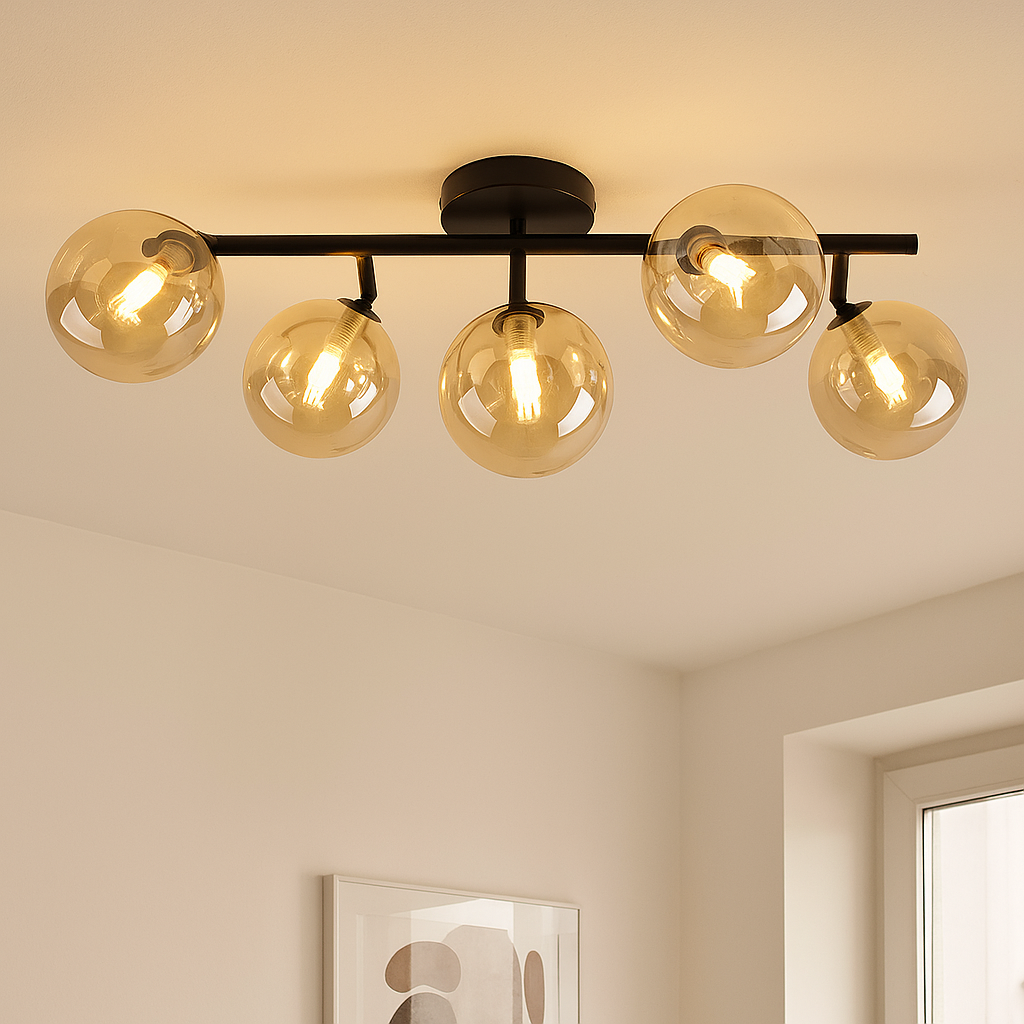 Design plafondlamp amber, Remo