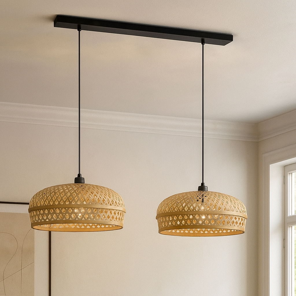 Bamboe hanglamp bruin, Jennifer