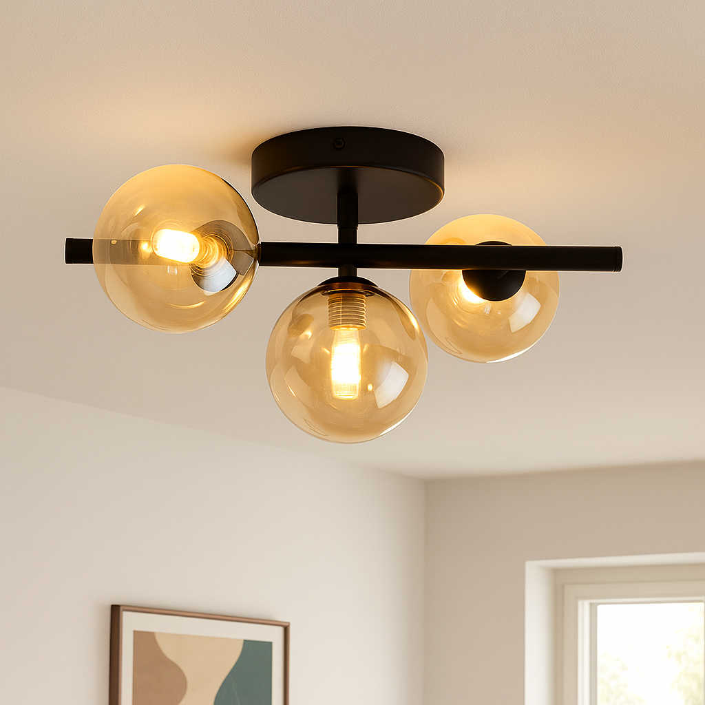 Design plafondlamp amber, Remo