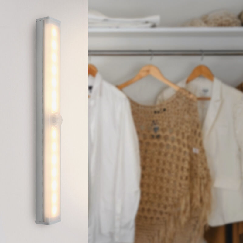 Oplaadbaar kastlampje met sensor, warm wit, met plakstrip