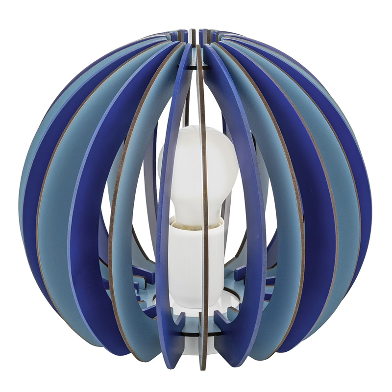 Houten kinderkamer tafellamp blauw, Babette