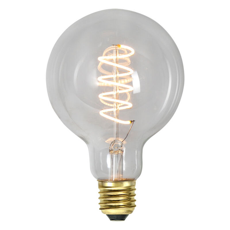 3 staps dimbare E27 filament spiraal grote bol G95, 4w extra sfeervol wit