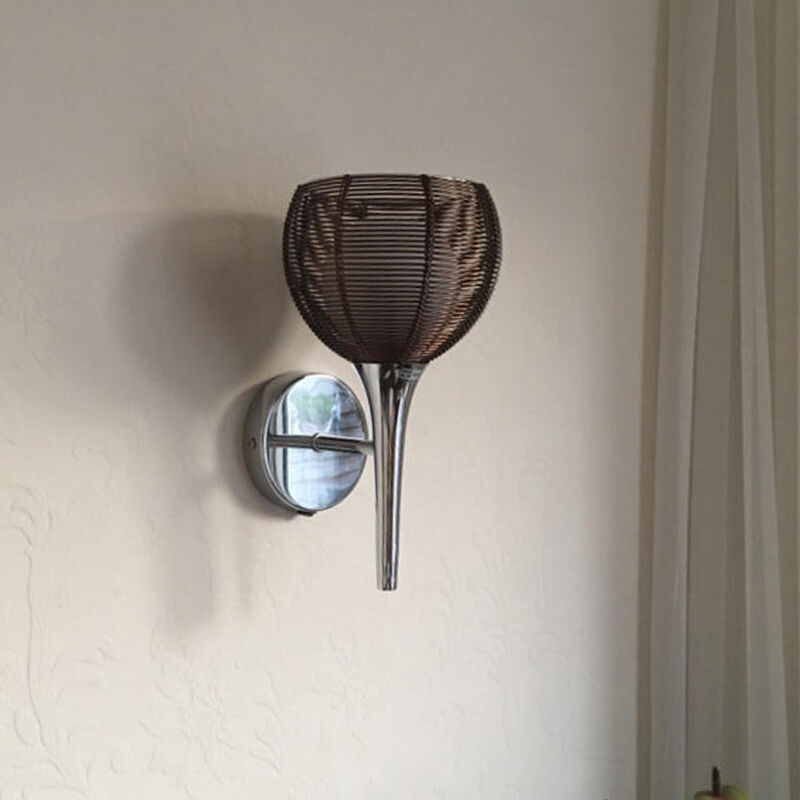 Moderne wandlamp brons, Amela, met schakelaar