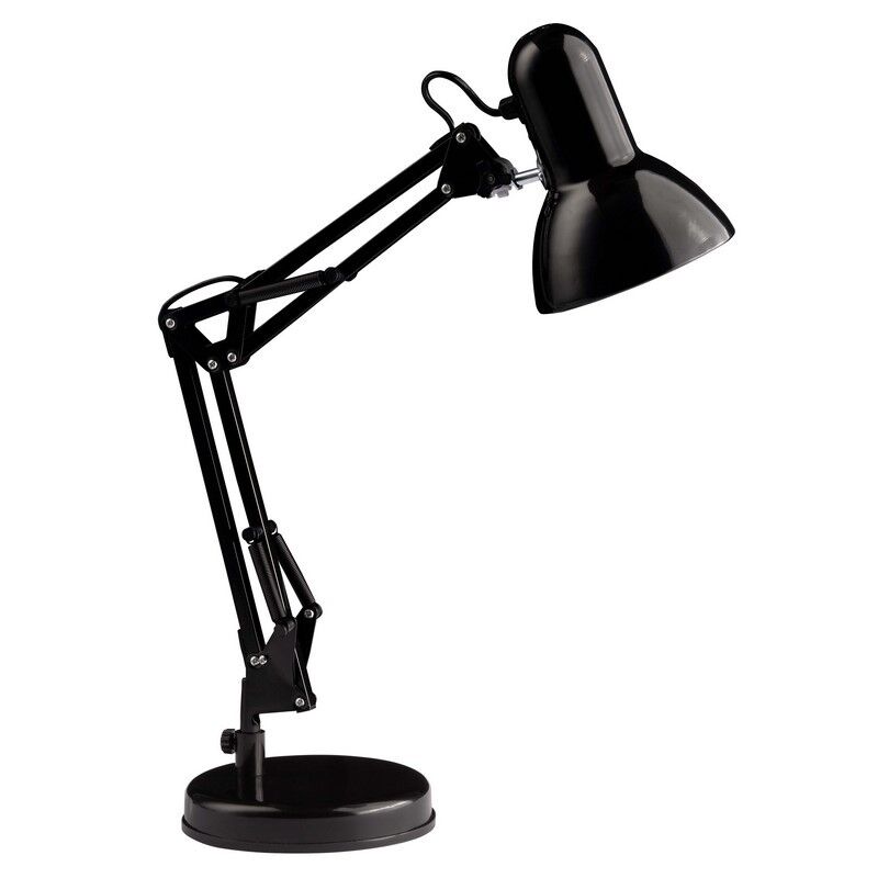 Industriële bureaulamp zwart, Naline, met schakelaar
