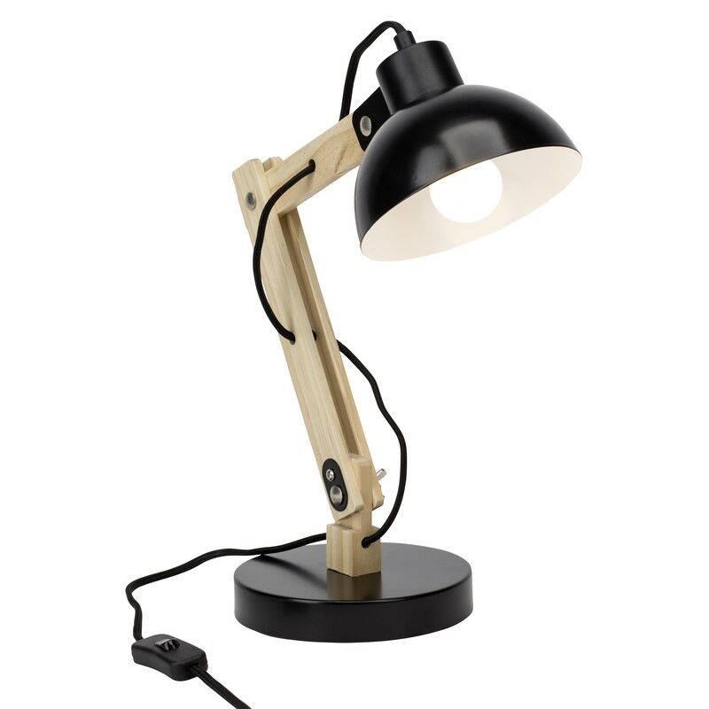 Moderne bureaulamp zwart, Allegra, met schakelaar