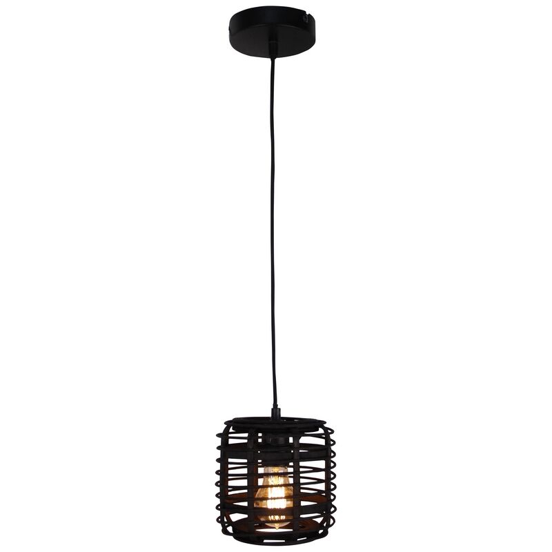 Landelijke hanglamp Deacon, Hout
