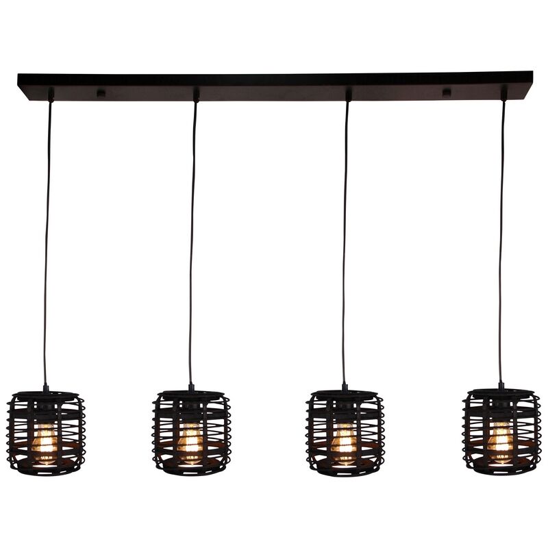 Landelijke eettafel hanglamp Deacon, Metaal