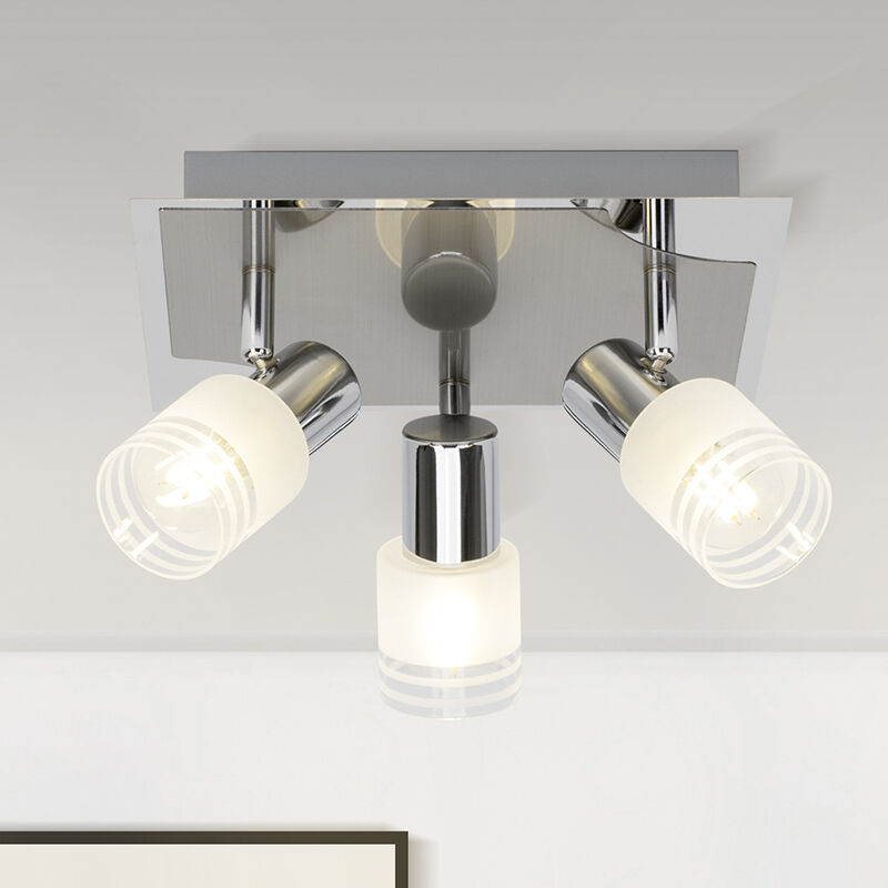 Metalen plafondspot chroom, Blake, 28W, 2700K LED