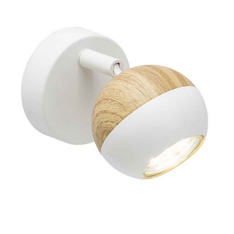 Moderne wandspot Anabel, Wit en Bruin