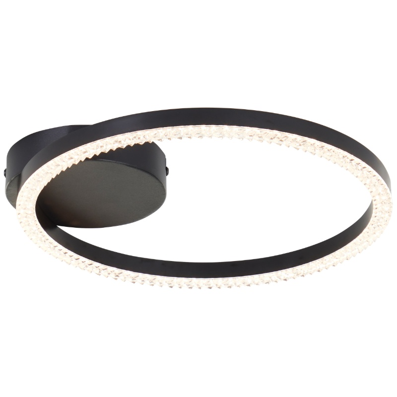 Design plafondlamp zwart, Maladon, 14W, 3000K LED
