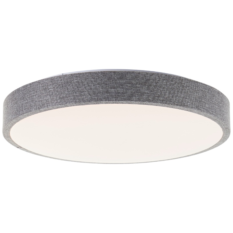 Landelijke plafonnière grijs, Soeraya, 24W, 3000K LED, 3-staps dimbaar