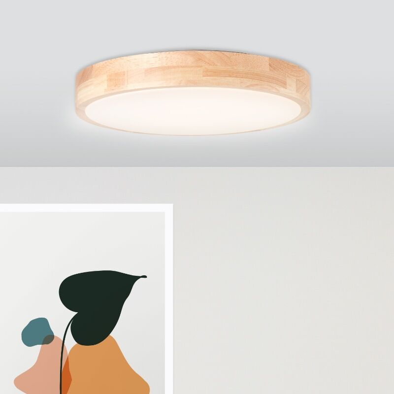 Landelijke badkamer plafondlamp hout, Kavish, IP44