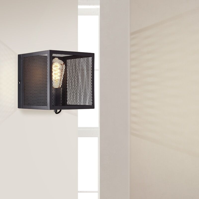 Industriële wandlamp zwart, Esperanza