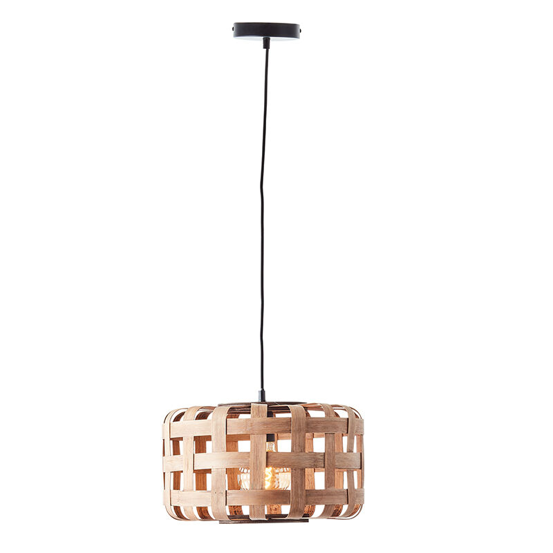 Houten hanglamp bruin, Virginie