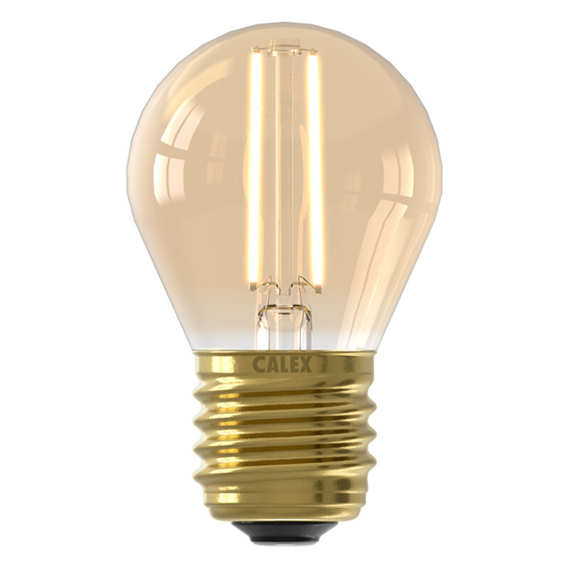 Dimbare Calex E27 LED filament lamp amber, 3,5W, 2100K