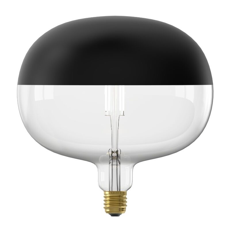Dimbare Calex E27 kopspiegel LED lamp zwart, 6W, 1800K