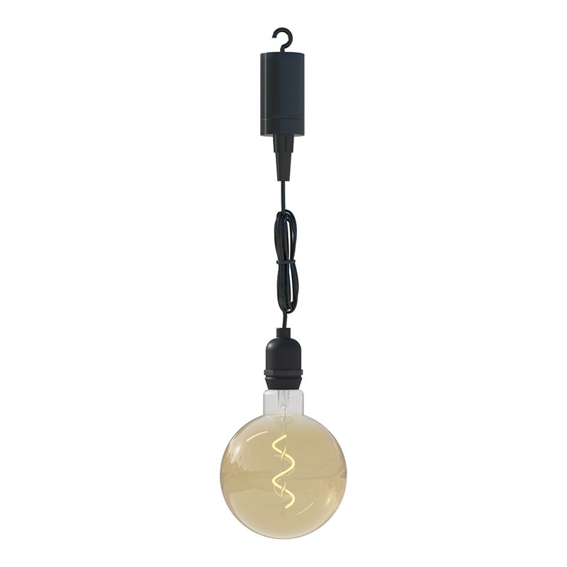Amberkleurige buitenlamp kunststof, Malak, 1W, 2200K LED, IP44, met afstandsbediening