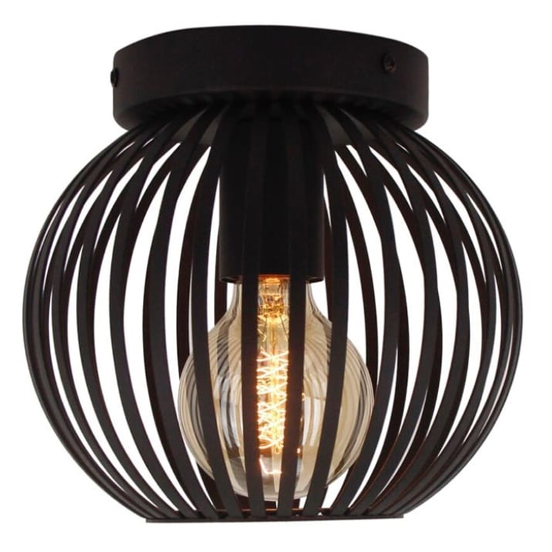 Industriële plafondlamp zwart, Lieve