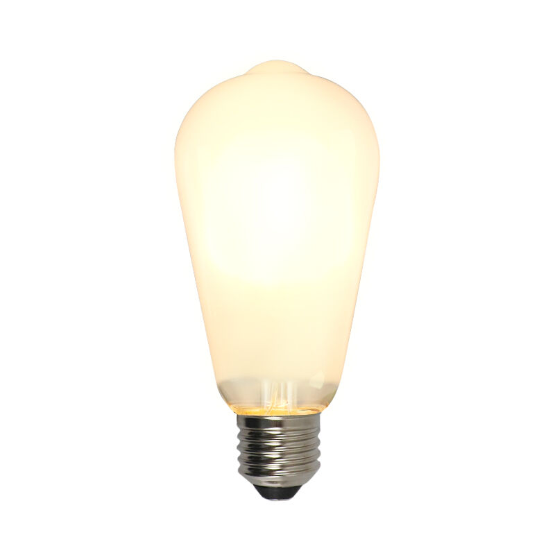 Dimbare Olucia E27 Edison LED lamp, ST58, 5W, Wit glas, 2700k