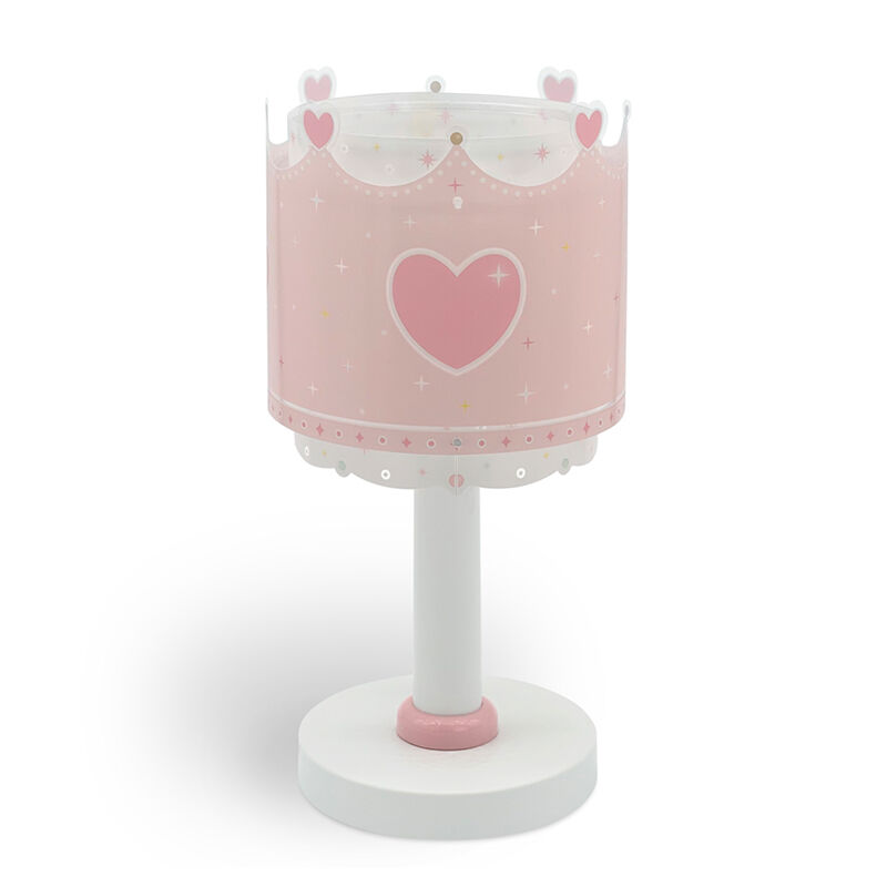 Roze kinder tafellamp Prinses, kunststof