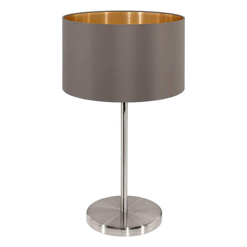 Bruine moderne tafellamp stof, Terme, met schakelaar