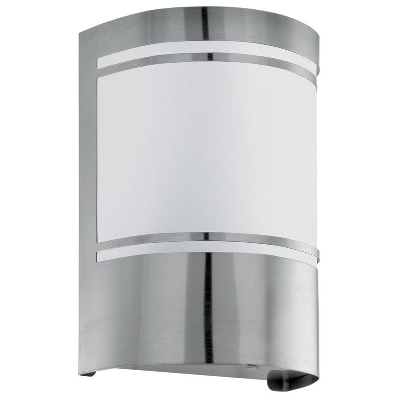 Zilveren buiten wandlamp met schemersensor glas, Aartje, IP44