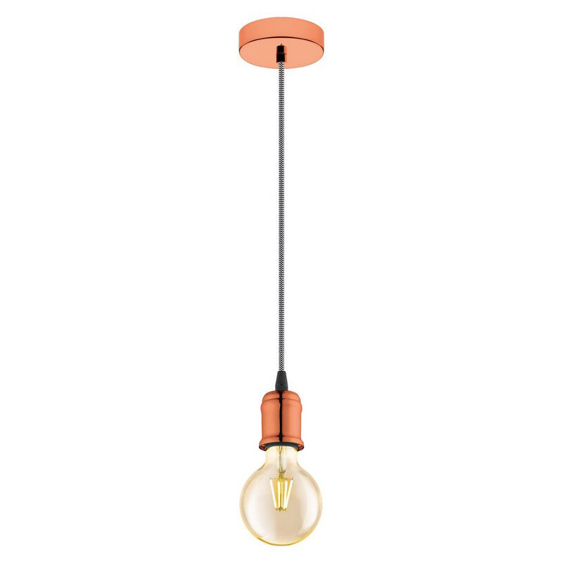 Stalen hanglamp Christel koper