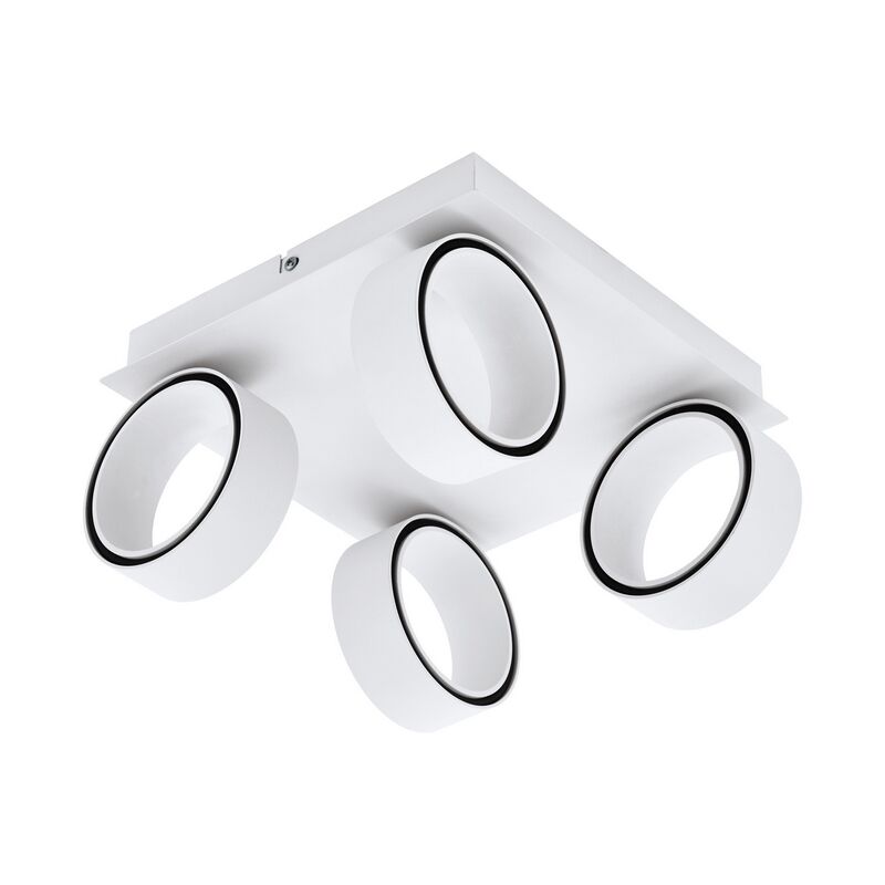 Witte moderne plafondspot, Gabi, aluminium, 5w 3000K (warm wit) LED