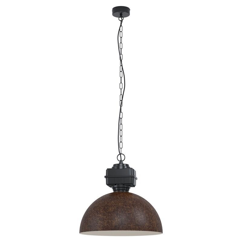 Bruine industriële hanglamp staal, Silja