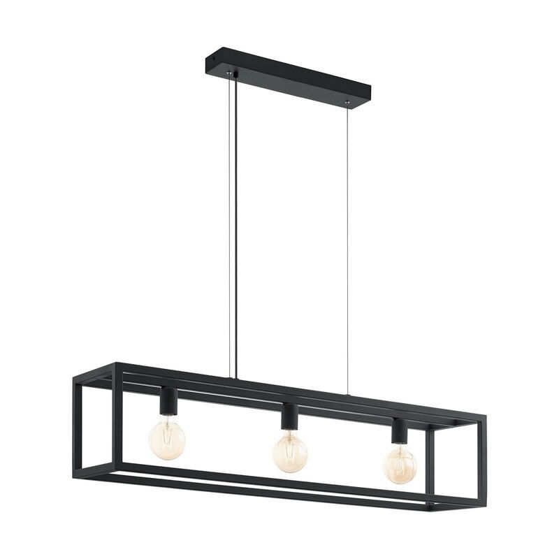 Zwarte industriële hanglamp metaal, Jaxx