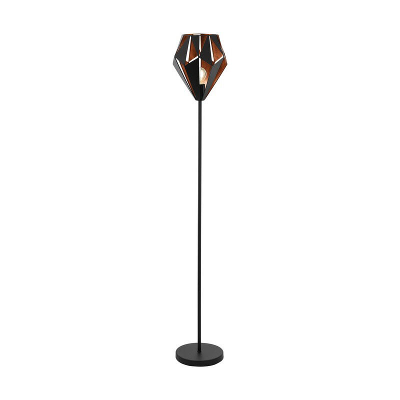 Zwarte moderne vloerlamp metaal, Acri, met schakelaar