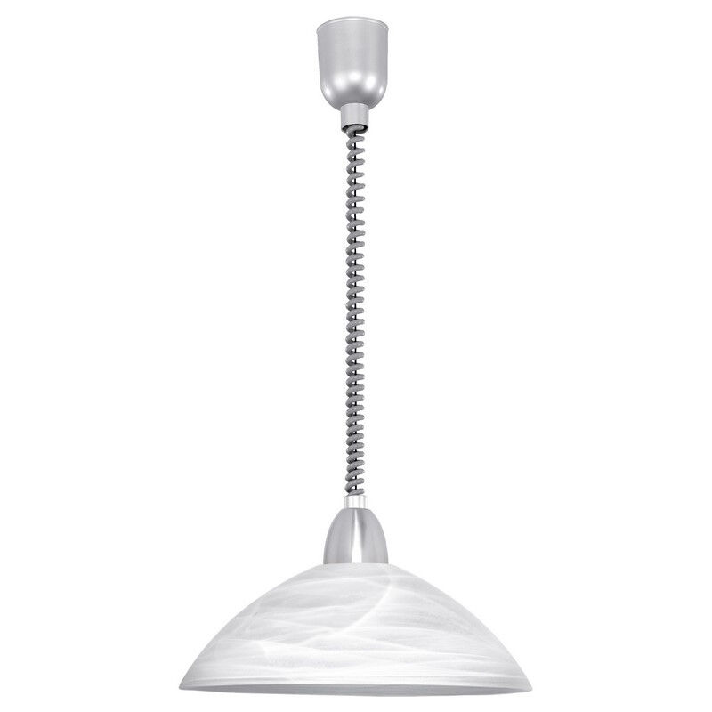 Witte klassieke hanglamp glas, Brandon