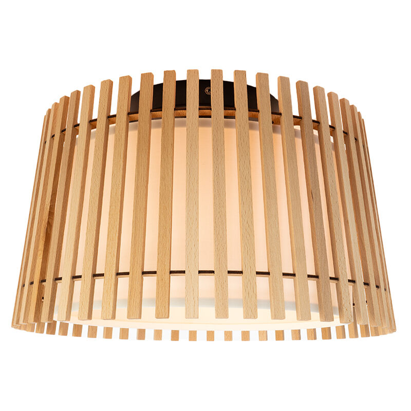 Landelijke plafondlamp hout, Farah