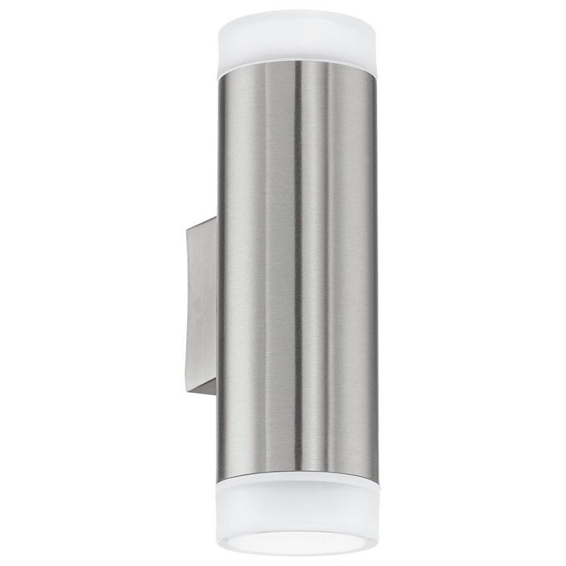 Zilveren moderne up down wandlamp kunststof, Marlies, IP44