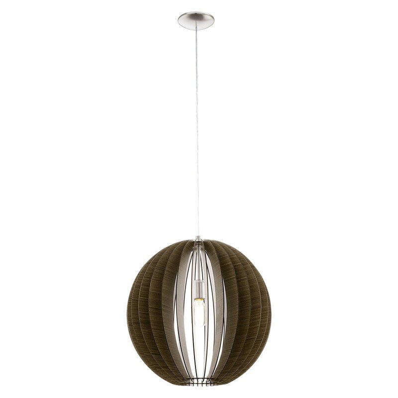 Bruine landelijke hanglamp hout, Bergama