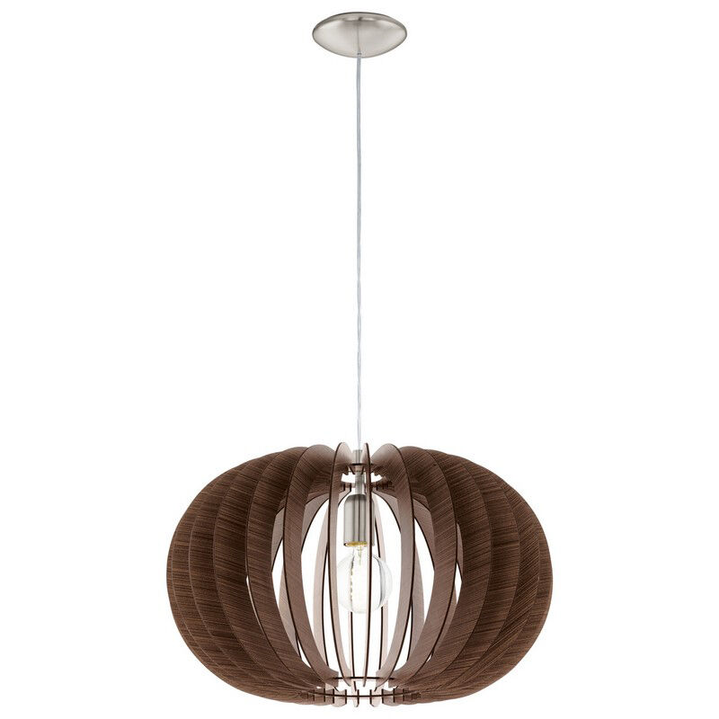 Bruine landelijke hanglamp hout, Kiran