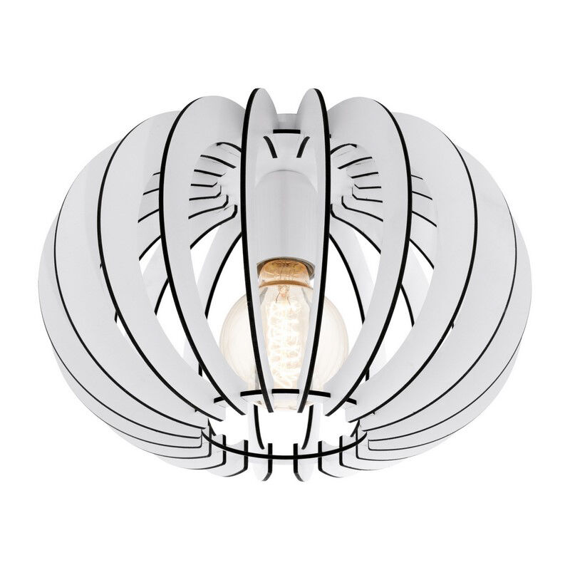 Witte design plafondlamp hout, Kiran