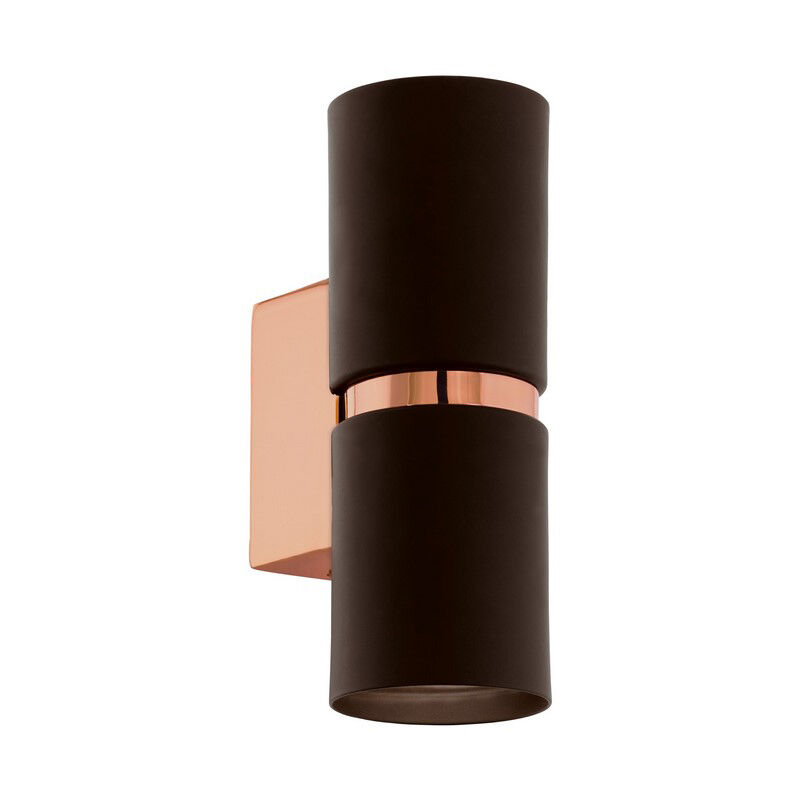 Bruine design up down wandlamp metaal, Annely